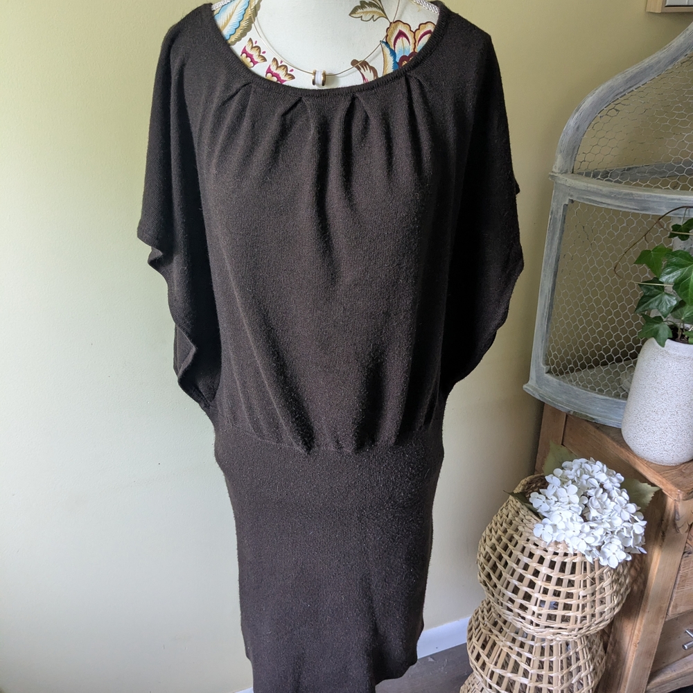 Design History Dark Brown Knit Top